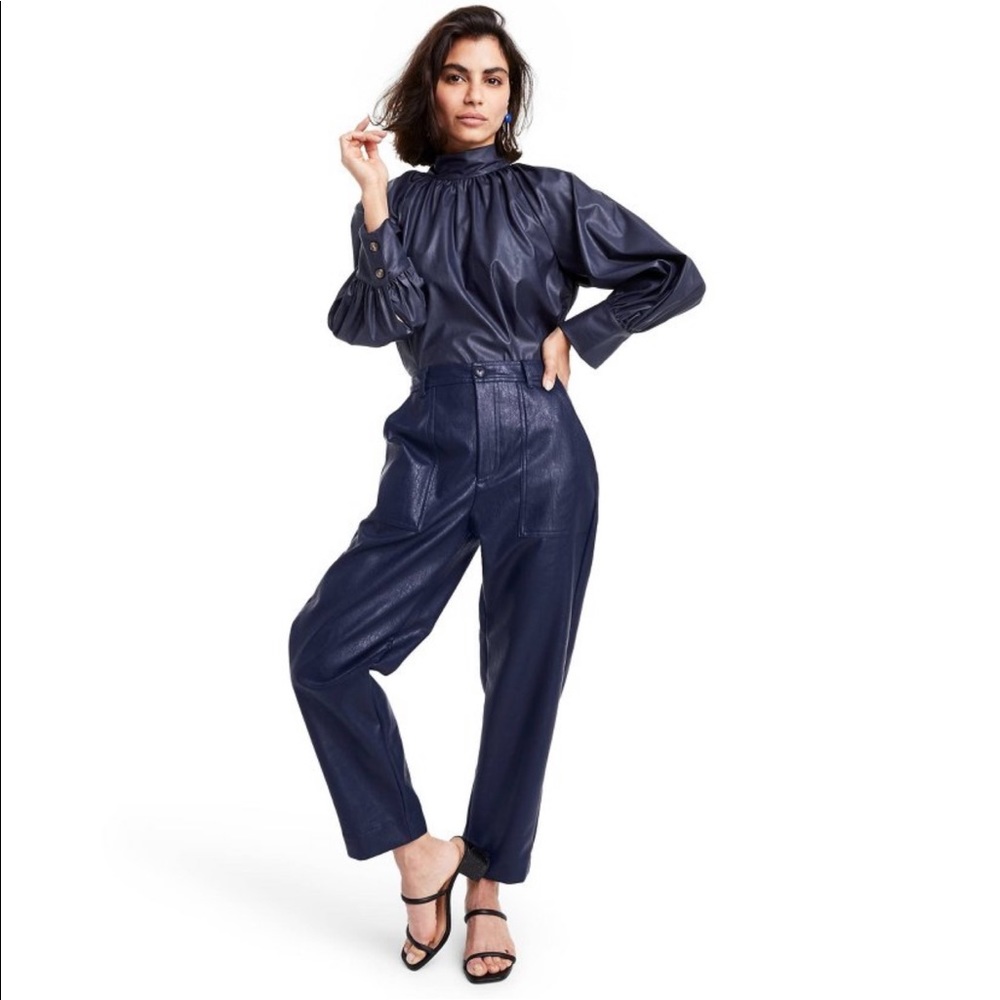 NWT Rachel Comey x target faux leather top